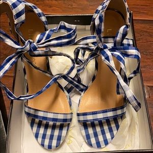 Tie up open toe stiletto